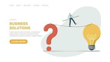 Netz Banner mit Geschäft Lösungen vektor