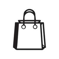 Einkaufen Tasche Gliederung Symbol. Papier Tasche einfach Linie Vektor Symbol. Symbol, Logo Illustration. Pixel perfekt Vektor Grafik