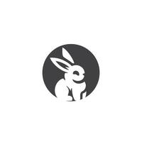 Hase Silhouette einfach Symbol Logo Design Prämie vektor