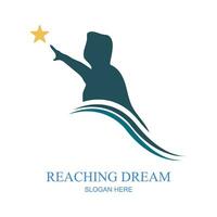 Kinder Traum Logo mit einfach Stil, Kinder Symbol Illustration vektor