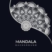 Luxusmandala mit arabischem Hintergrund des silbernen Arabeskenmusters. abstraktes dekoratives Mandala im Ramadan-Stil vektor