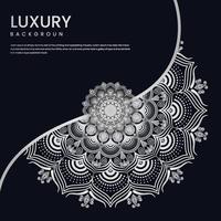kreatives luxusmandala mit arabischem Hintergrund des silbernen Arabeskenmusters. abstrakte dekorative Mandala im Ramadan-Stil. Konzept, islamisches Mandala vektor