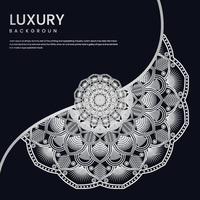 kreatives luxusmandala mit arabischem Hintergrund des silbernen Arabeskenmusters. abstrakte dekorative Mandala im Ramadan-Stil. Konzept, islamisches Mandala vektor