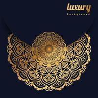 Luxus-Mandala-Hintergrund mit goldenem Muster im arabischen Oststil. abstrakte dekorative Mandala im Ramadan-Stil. Konzept, Hochzeit, islamisches Mandala vektor