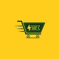 Einkaufen Wagen Blitz Verkauf Symbol Design Vektor online Geschäft Wagen Symbol zum Ihre Marke oder Geschäft