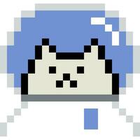 Katze Karikatur Symbol im Pixel Stil vektor