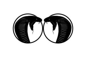 kobra huvud för logotyp typ förbi b... vektor