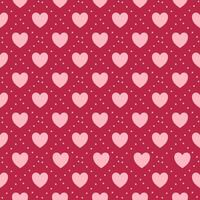 hjärtan mönster swatch på röd bakgrund för utskrift på tyg, textilier, layouter, täcker, och tapeter, webbplatser. vektor