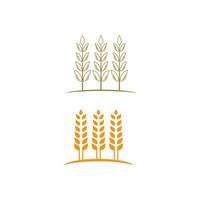 Landwirtschaft Weizen Logo Vektor Vorlage Symbol Design