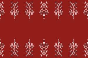 ethnisch geometrisch Stoff Muster Kreuz Stich.ikat Stickerei ethnisch orientalisch Pixel Muster rot Weihnachten Tag Hintergrund. abstrakt, vektor, illustration. Textur, Rahmen, Dekoration, Motive, Seide Hintergrund. vektor