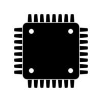 elektronisch Chip Vektor Symbol isoliert auf Weiß Hintergrund. Computer Chip Symbol, Zentralprozessor Mikroprozessor Chip Symbol.