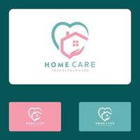 Medizinische Liebe Hauspflege Logo Set Vektor Icon Illustration Design