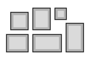 Reihe von verschiedenen Rahmensymbolen. Vektor-Illustration vektor