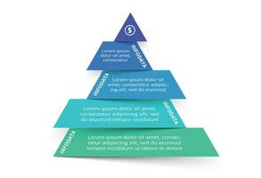 Pyramide mit 5 Elemente, Infografik Vorlage zum Netz, Geschäft, Präsentationen, Vektor Illustration. Geschäft Daten Visualisierung.