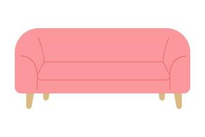rosa soffa i platt stil. möbel för Hem vektor