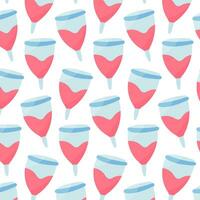 Menstruation- Tasse Blut feminin Hygiene Null Abfall vektor