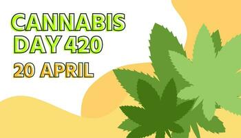 cannabis marijuana ogräs dag april 420 kampanj händelse design mall vektor illustration