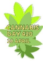 cannabis marijuana ogräs dag april 420 kampanj händelse design mall vektor illustration