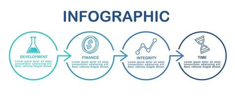 företag data visualisering. bearbeta Diagram. abstrakt element av Graf, diagram med steg, alternativ, delar eller processer. vektor företag mall för presentation. kreativ begrepp för infographic