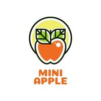 Apfel Saft Obst Logo Konzept Design Illustration vektor