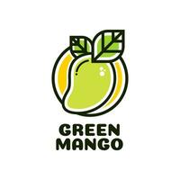 mango juice frukt logotyp begrepp design illustration vektor