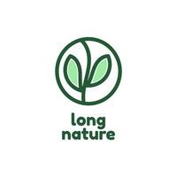 Pflanze Natur runden Kreis Logo Konzept Design Illustration vektor