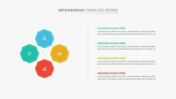 cirkulär layout runda infographic design mall med 4 alternativ vektor