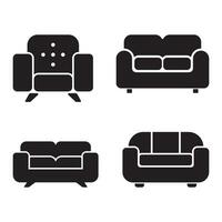 Couch-Icon-Design vektor