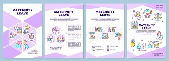 mammaledighet broschyr mall vektor