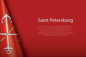 3d Flagge von Heilige petersburg, ist ein Stadt von Russland, vektor