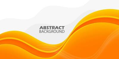 abstrakt Banner Welle Design. abstrakt Orange Hintergrund mit Welle Linie und Formen. bunt Orange Farbe Hintergrund mit Weiß Raum zum Text. eps10 Vektor