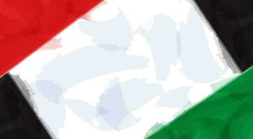 vattenfärg abstrakt bakgrund med palestina flagga Färg vektor
