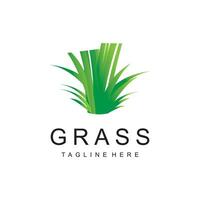 Gras Logo Design Vorlage Vektor Illustration mit kreativ Idee