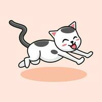 süße Katzen-Cartoon-Figur vektor
