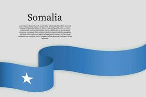 Band Flagge von Somalia. Feier Hintergrund vektor