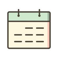 Kalender-Vektor-Symbol vektor