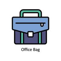Büro Tasche Vektor gefüllt Gliederung Symbol Design Illustration. Geschäft und Verwaltung Symbol auf Weiß Hintergrund eps 10 Datei