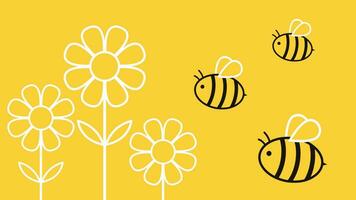 Honig Krug und Biene Vektor. Honig Logo Design. Bienenwabe Muster Hintergrund. vektor
