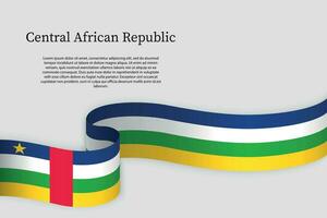 band flagga av central afrikansk republik. firande bakgrund vektor