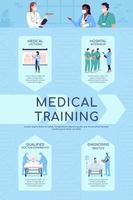 medicinsk utbildning platt färg vektor infographic mall