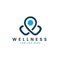 Wellness Pflege Logo Design modern einfach Konzept vektor