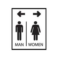 badrum glyf ikon. toalett ikoner, man och kvinna symbol, toalett tecken, toalett tecken, vektor illustration ikoner. svart och vit ikon.