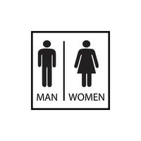 Badezimmer Glyphe Symbol. Toilette Symbole, Mann und Frau Symbol, Toilette Zeichen, Toilette Zeichen, Vektor Illustration Symbole. schwarz und Weiß Symbol.