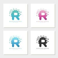 Seife Blase auf Brief r Logo Design editierbar vektor