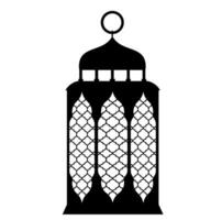 islamisch Laterne Silhouette eben Logo Vektor. Ramadan Logo. schwarz Laterne zum Ramadan vektor