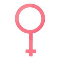 weiblich Zeichen Rosa Symbol Logo Symbol Element vektor