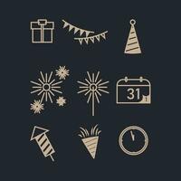 Symbol Design glücklich Neu Jahr Feier Vektor eben Design eps 10