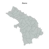 Karte von Bauru ist ein Mesoregion im sao Paulo mit Grenzen Gemeinden vektor