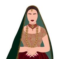 indisch Braut Illustration vektor