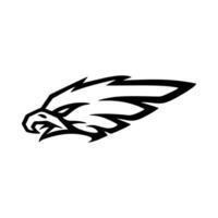 Vektor Hand gezeichnet Adler Kopf Logo Symbol Maskottchen, Weiß Hintergrund